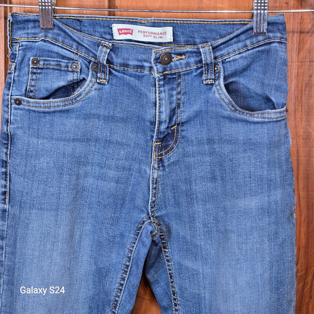 Levi's 511 Performance Slim Jeans Blue Wash Youth Size 14 Regular